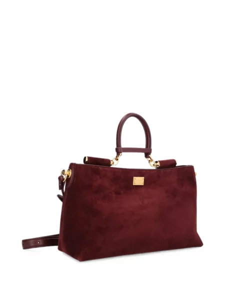 Кожена чанта Dolce & Gabbana червено