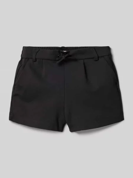 Bermudy o kroju regular fit z elastycznym pasem model ‘POPTRASH’ Only czarne