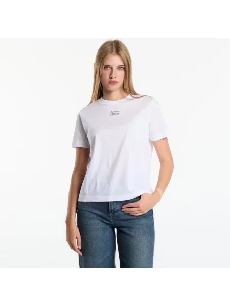 Tričko Samsøe Samsøe Sacamino T-shirt Ss White Shield S bílé