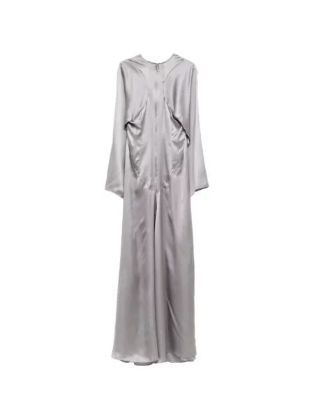 Rochie maxi Julie Kegels din satin gri