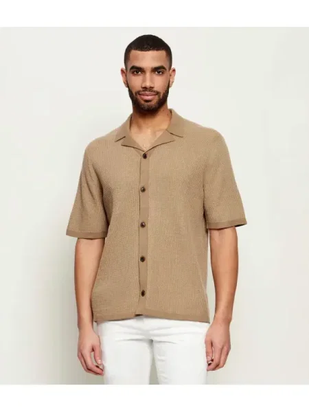 TIGER OF SWEDEN Cardigan River T cu adaos de lână bej