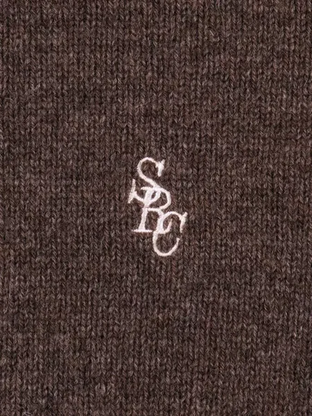 Pantaloni Sporty & Rich cu autograf maro