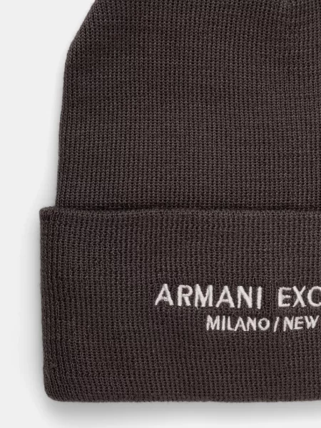 Шапка Armani Exchange коричневий