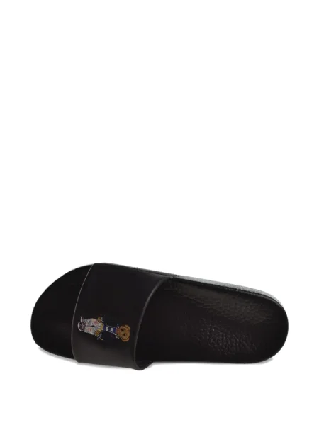 Sneakerși Polo Ralph Lauren din piele slip-on în carouri alb