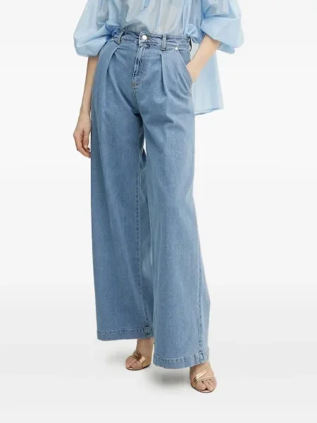 Blugi Ermanno Scervino plisate albastru