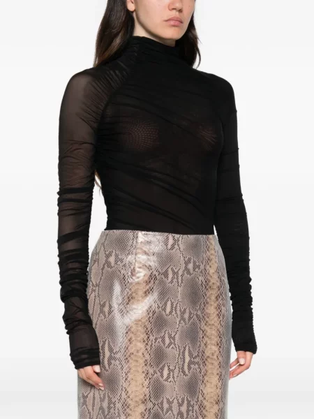 Tricou Amazuìn cu volane negru