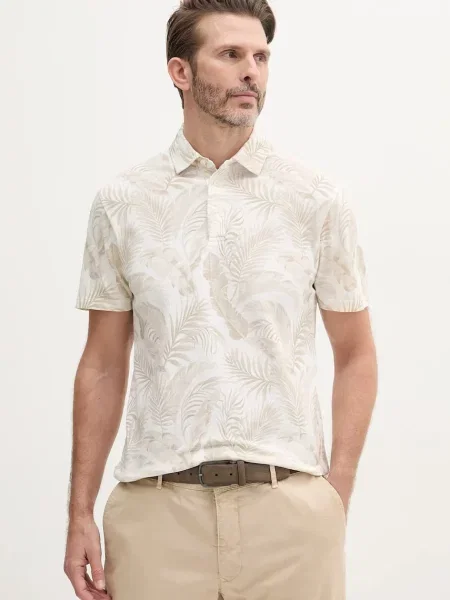 Polo majica Hackett London s uzorkom bijela