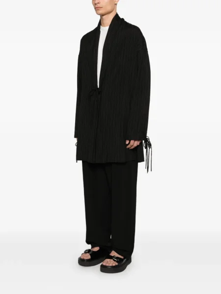 Палто Yohji Yamamoto връзки черно