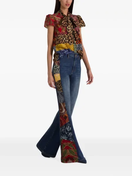 Bluză Alice + Olivia cu funde maro