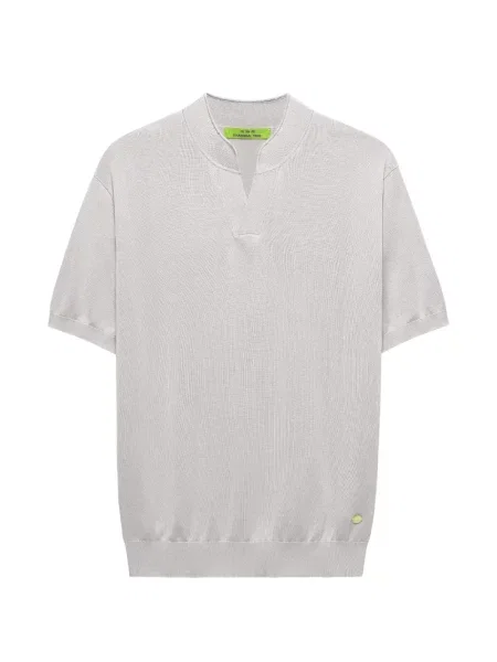 Scurt tricou Shanghai Tang de mătase gri