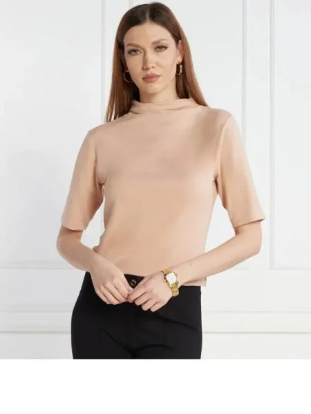 BOSS BLACK Bluză Etikat negru