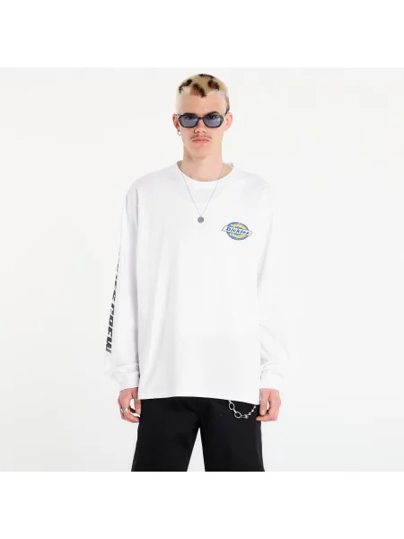 Tricou Dickies Nashport Long Sleeve Tee White L alb