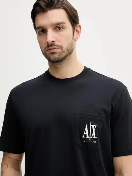 Футболка Armani Exchange однотонна синій