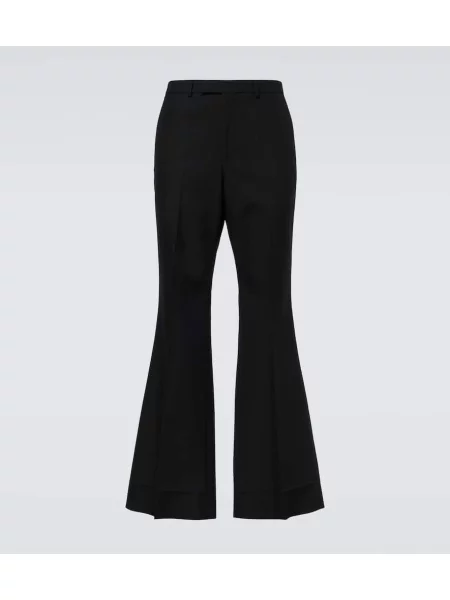 Hlače Valentino z visokim pasom črna