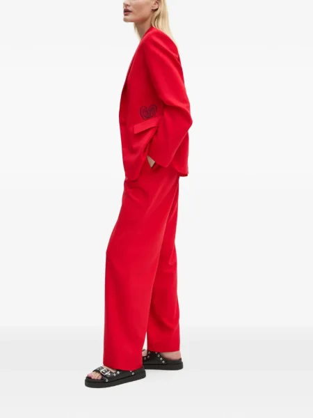 Pantaloni Never Fully Dressed plisate roșu