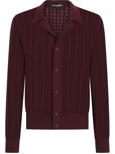 Dzianinowy kardigan Dolce And Gabbana czerwony