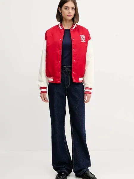 Куртка-бомбер Guess Jeans демісезонна червоний