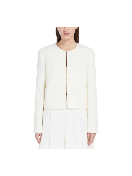 Kurtka skórzana Max Mara Studio biała