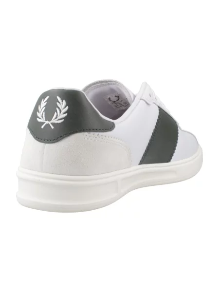 Pantofi Fred Perry din piele de căprioară alb