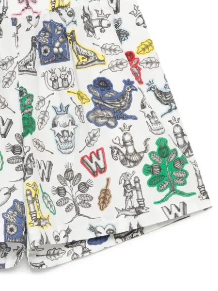 Σορτς Walter Van Beirendonck με σχέδιο λευκό