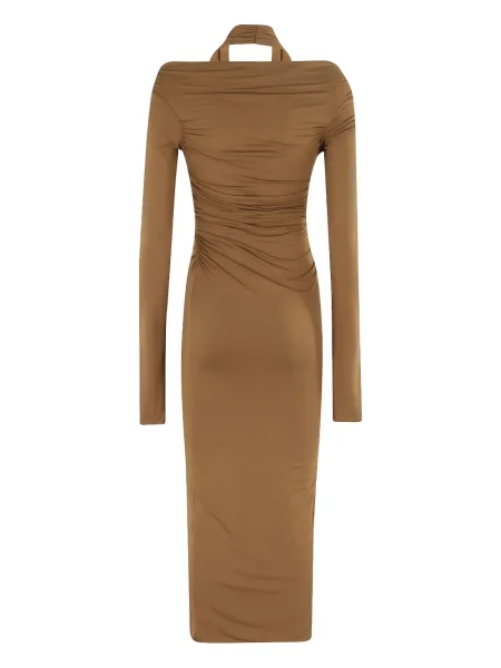 Rochie The Andamane drapată maro