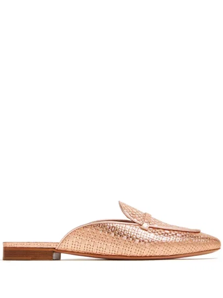 Papuci tip mules Malone Souliers din piele auriu