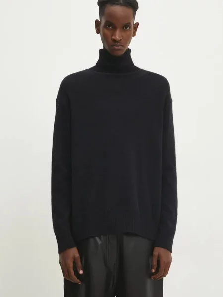 A.P.C. pulover de lână Pull Marc bărbați cu guler negru