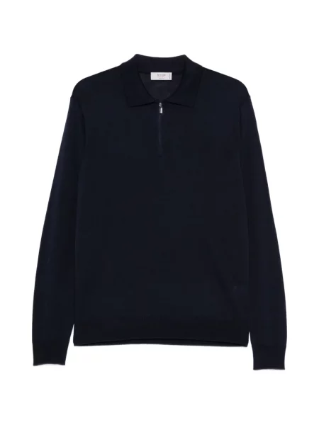 Tricou polo Ferrante tricotate albastru