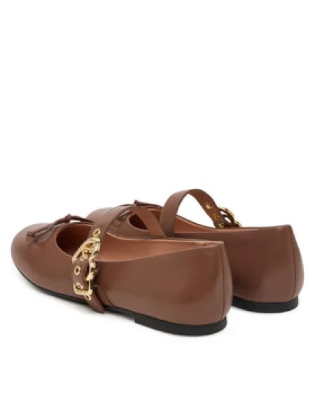 Baleríny LOVE MOSCHINO hnědé