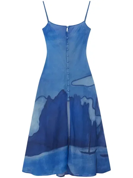 Rochie midi Donde Esteban până la genunchi de costum albastru