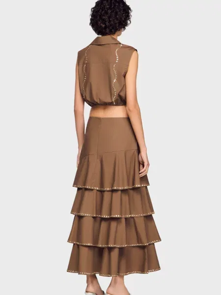 Спідниця Sandro коричнева