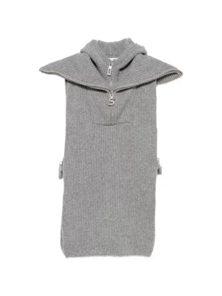 Pulover Sportmax cu glugă gri