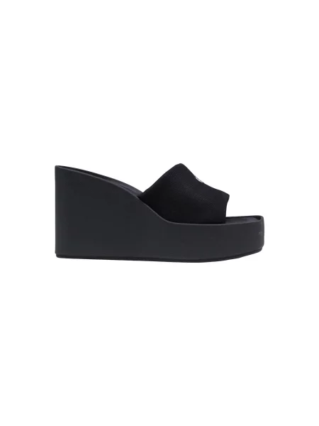 Calvin Klein Natikači Wedge 70 Sndl Canv Mg črna