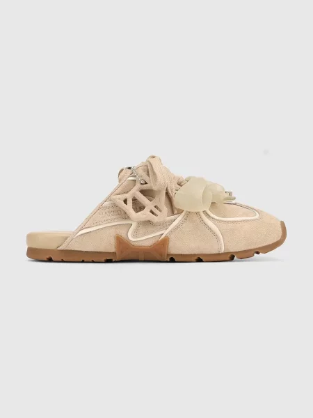 Naked Wolfe női velúr papucs Admire Off White Suede fehér