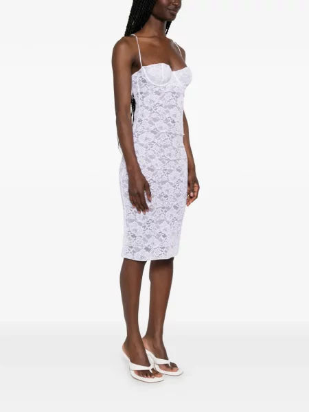 Rochie Oseree din dantelă alb
