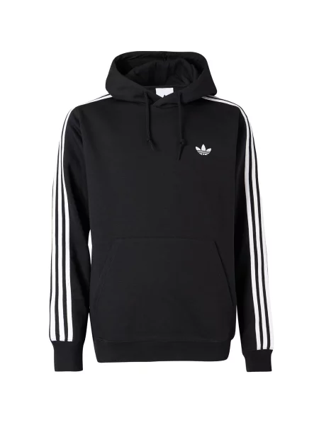 Geacă Adidas Originals cu glugă cu dungi alb