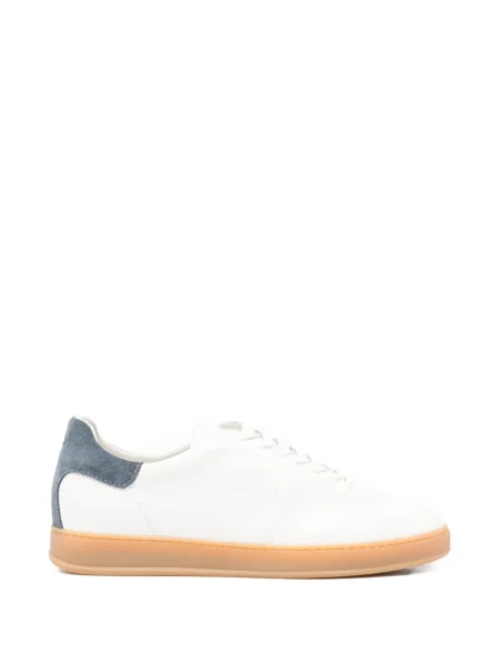 Sneakerși Tagliatore din piele de căprioară alb