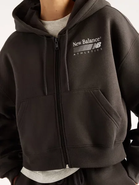 Флісове худі New Balance сіре