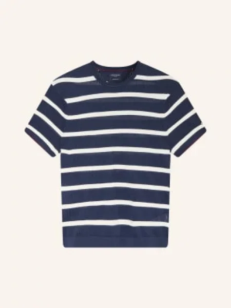 Tommy Hilfiger Pletené Tričko tmavě modrá bílá