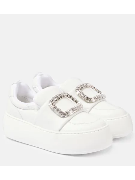 Sneakerși Roger Vivier din piele alb