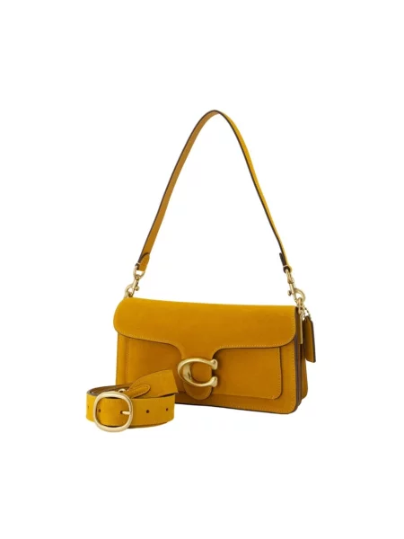 Coach torebka crossbody zamszowa Suade Tabby Shoulder Bag 26 brązowa
