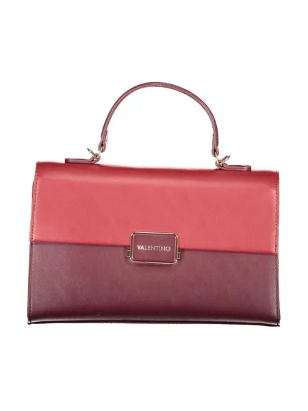 Lniana torebka Valentino By Mario Valentino czerwona