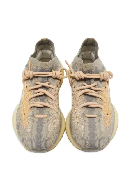 Плетени маратонки Adidas Yeezy с връзки сиво