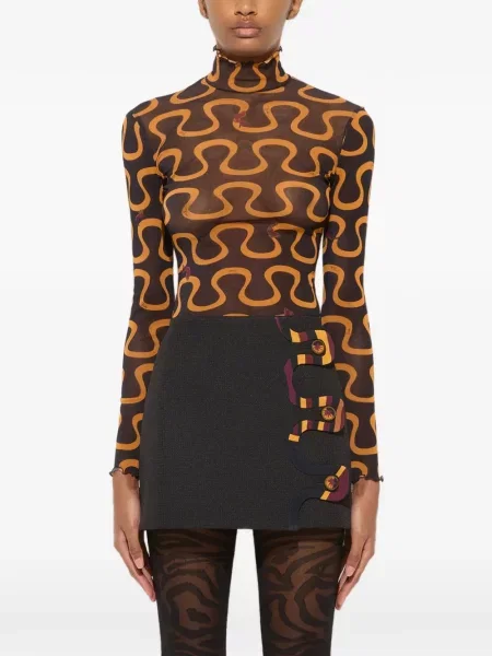 Top Pucci cu imagine din tul violet