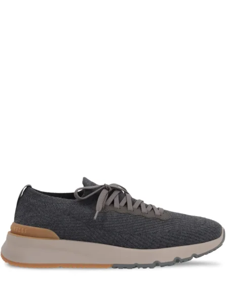 Sneakerși Brunello Cucinelli tricotate gri