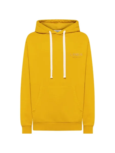 Суичър с качулка Laneus с принт жълто