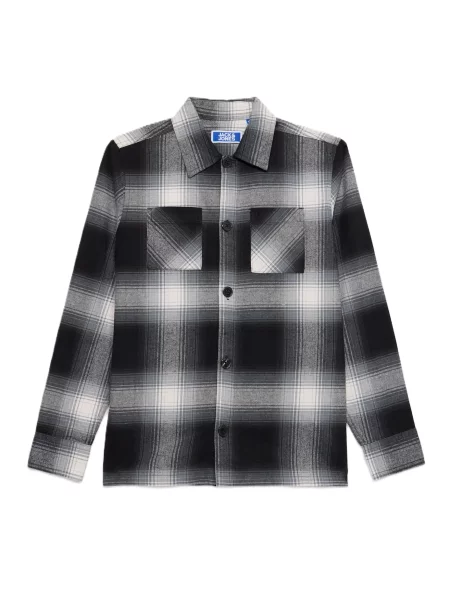 Jack & Jones Junior Cămașă JJEJACKSON gri închis / negru alb