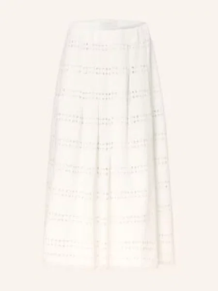 Faithfull The Brand Sukně Abajo Z Krajky S Otvory bílá