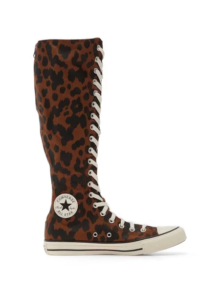 Tenisice Converse Chuck Taylor All Star s uzorkom srca s printom od brušene kože smeđa