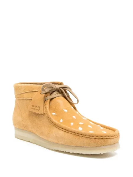 Iš natūralios odos auliniai batai Clarks rožinė